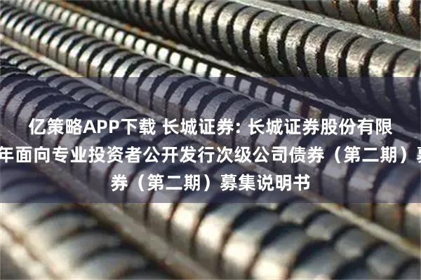 亿策略APP下载 长城证券: 长城证券股份有限公司2025年面向专业投资者公开发行次级公司债券（第二期）募集说明书